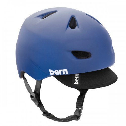 Bern Brentwood Visor Skate / Bike Helmet, XL, Matte Blue